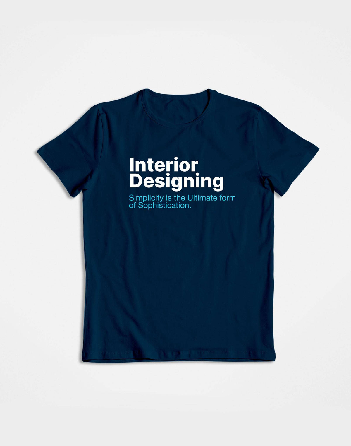 Simplicity- Navy Blue Round Neck Interior Designer T-shirt