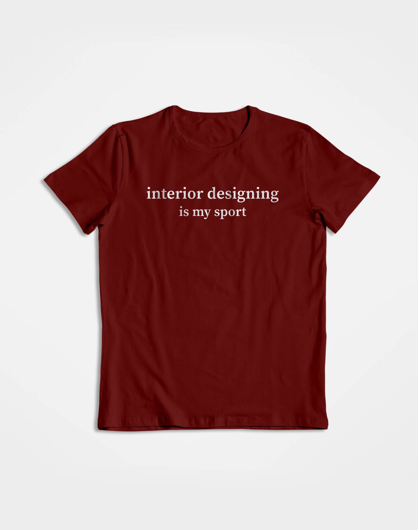 My Sport- Maroon Round Neck Interior Designer T-shirt