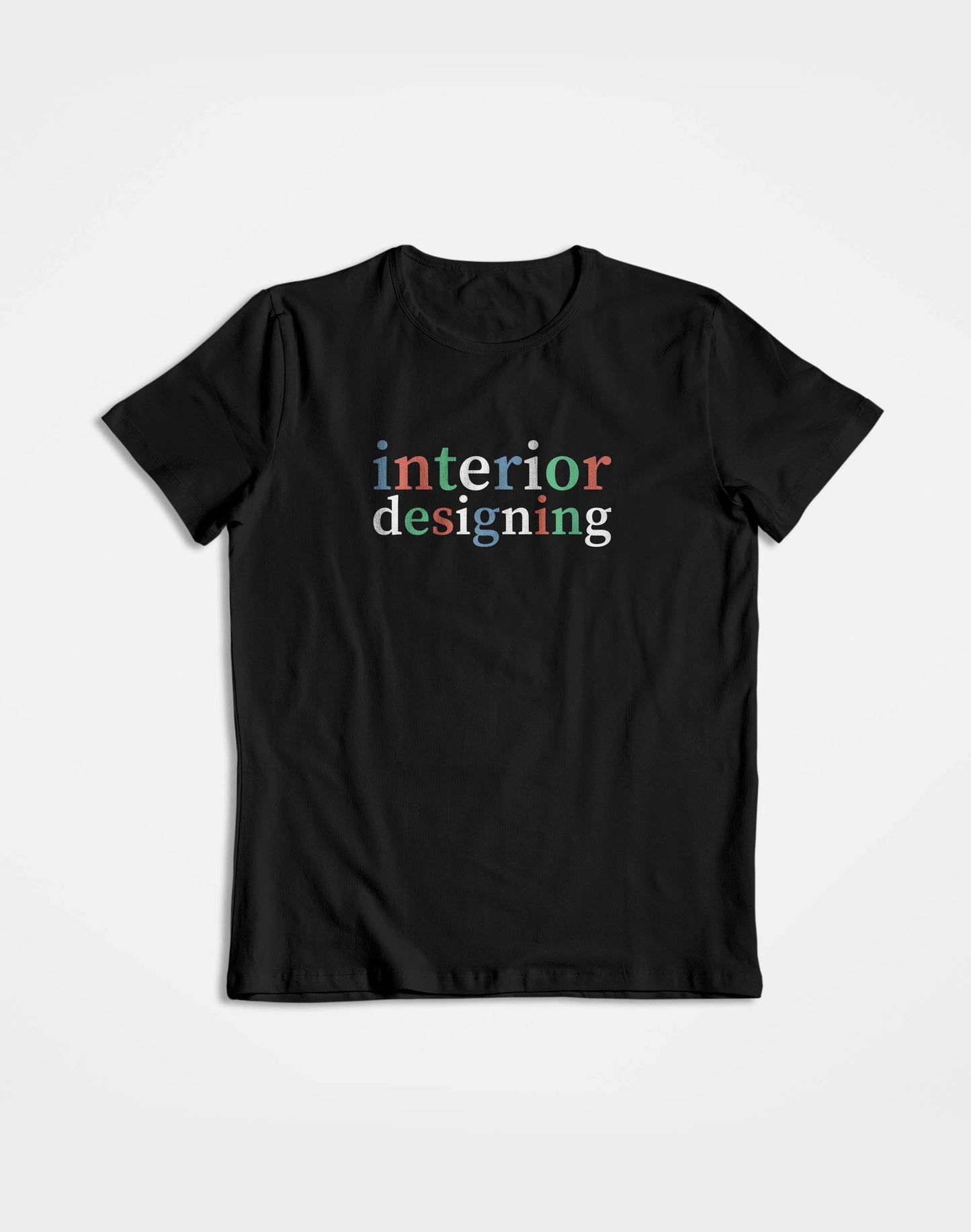 Interior Designer Multicolor- Black Round Neck Interior Designer T-shirt