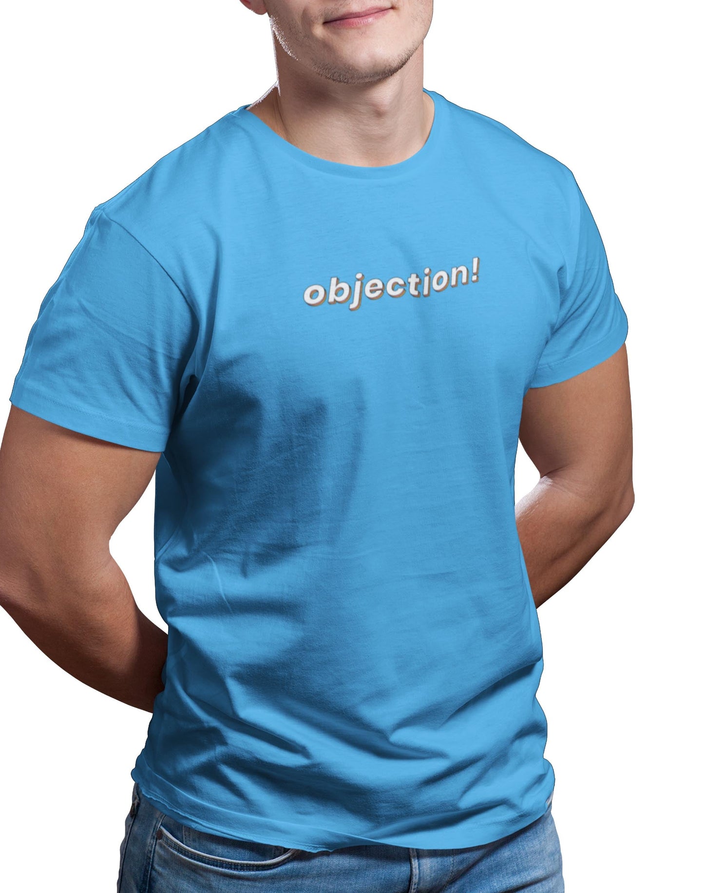 Objection- Blue Round Neck Lawyer T-shirt