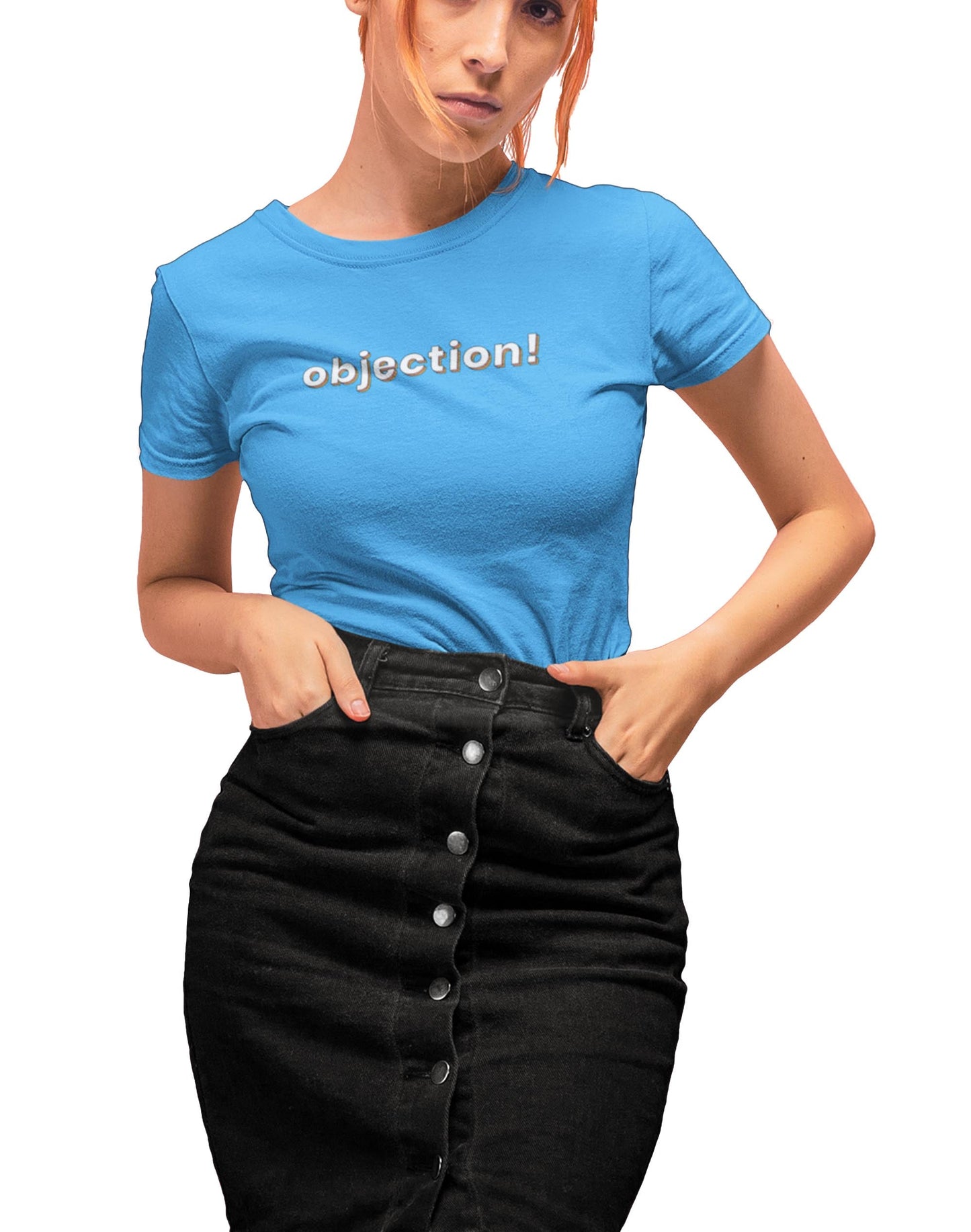 Objection- Blue Round Neck Lawyer T-shirt