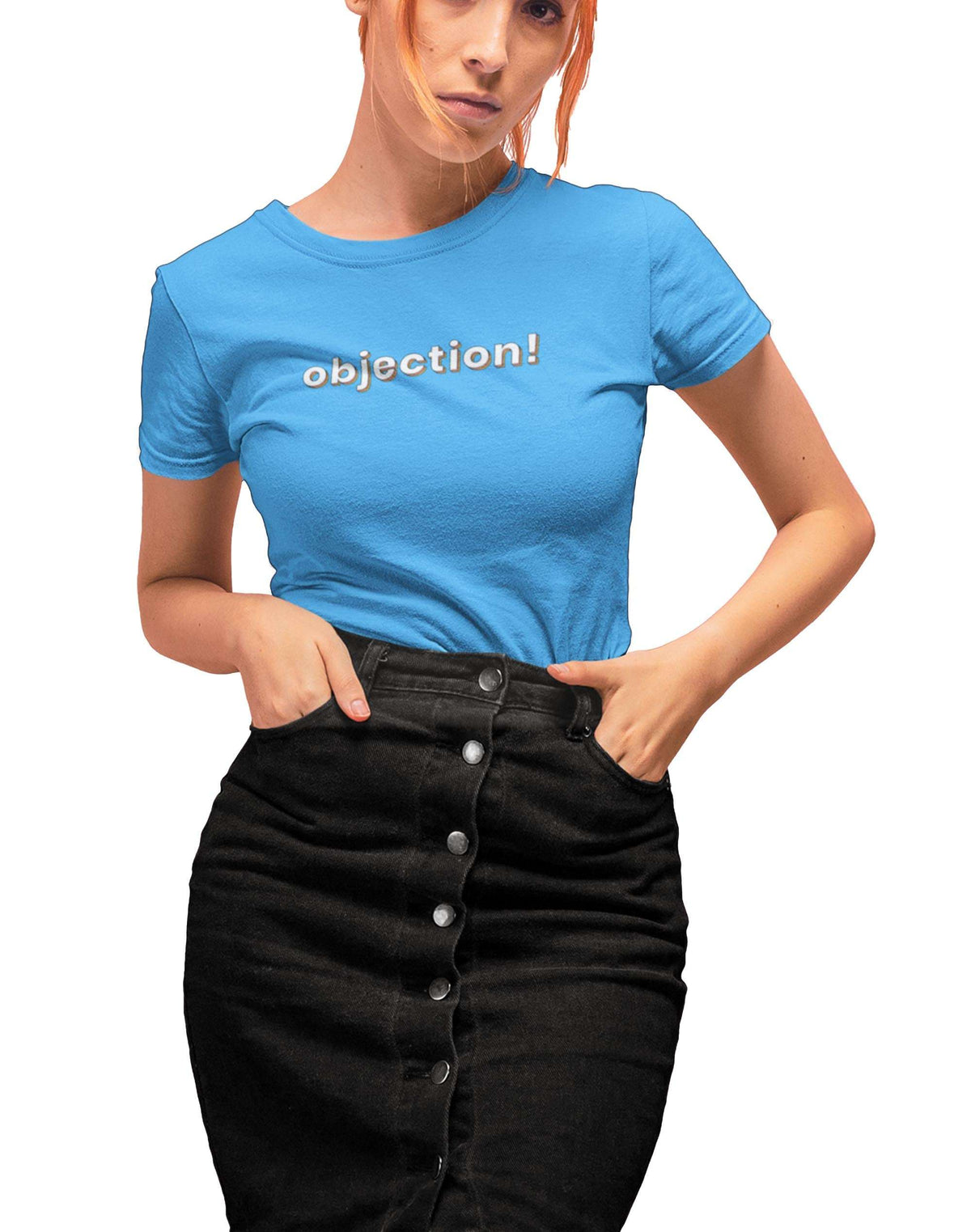 Objection- Sky Blue Round Neck Lawyer T-shirt