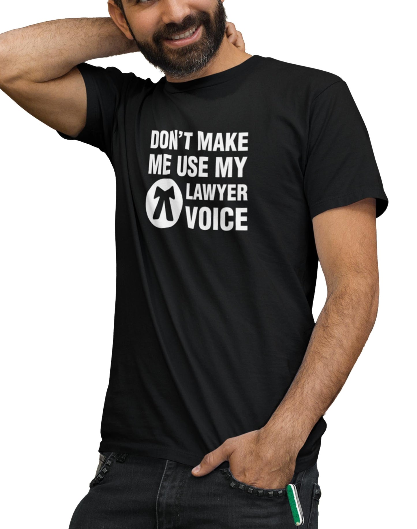 Lawyer Voice- Black Round Neck Lawyer T-shirt
