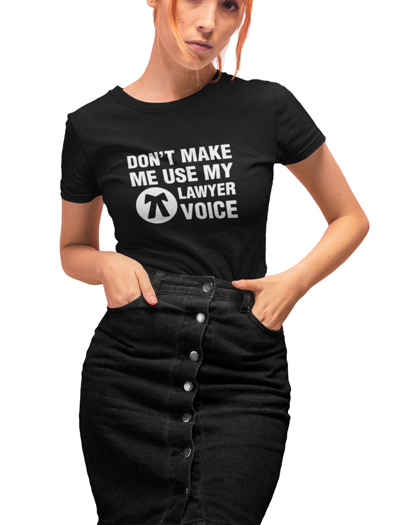 Lawyer Voice- Black Round Neck Lawyer T-shirt