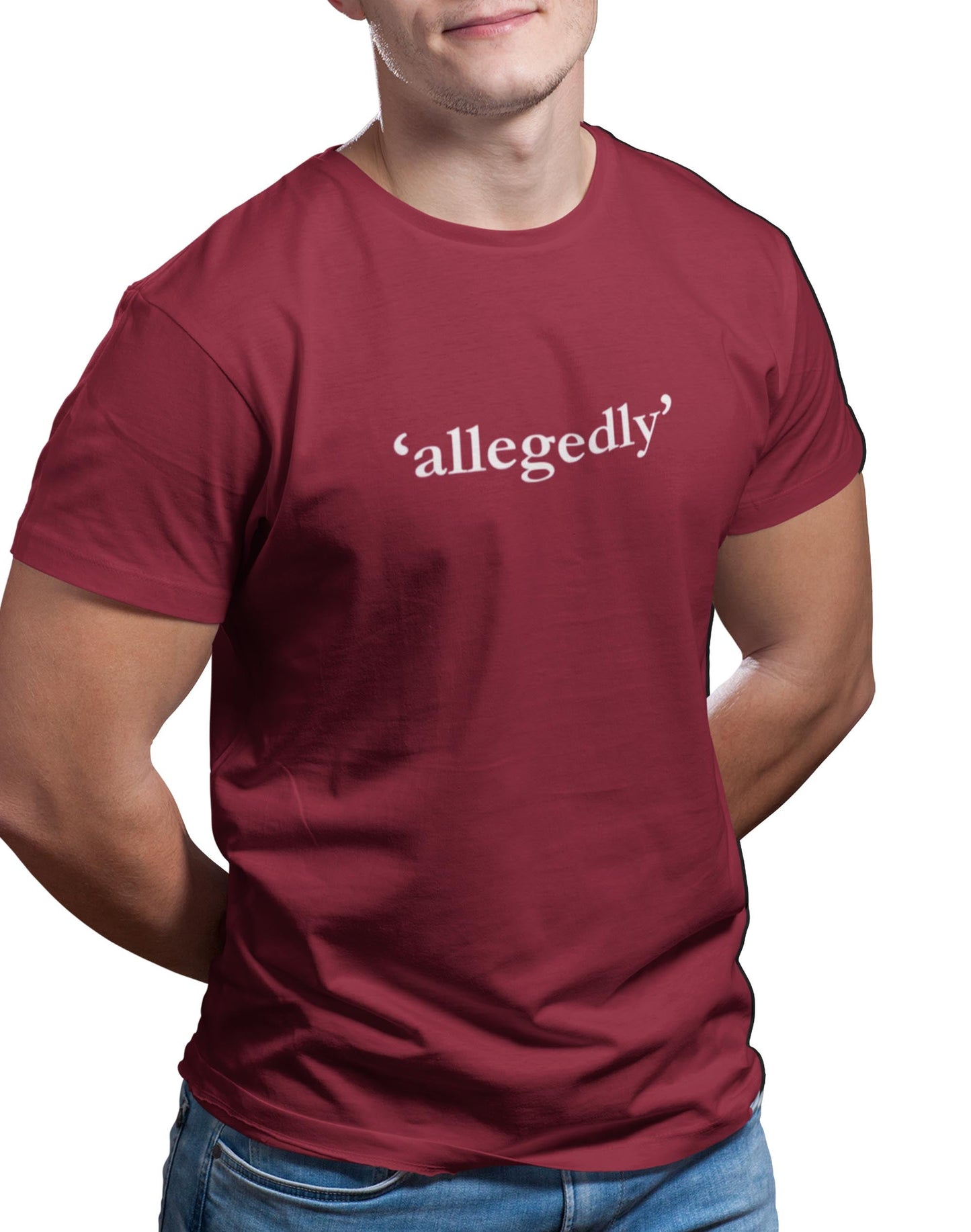 allegedly- Red Round Neck Lawyer T-shirt