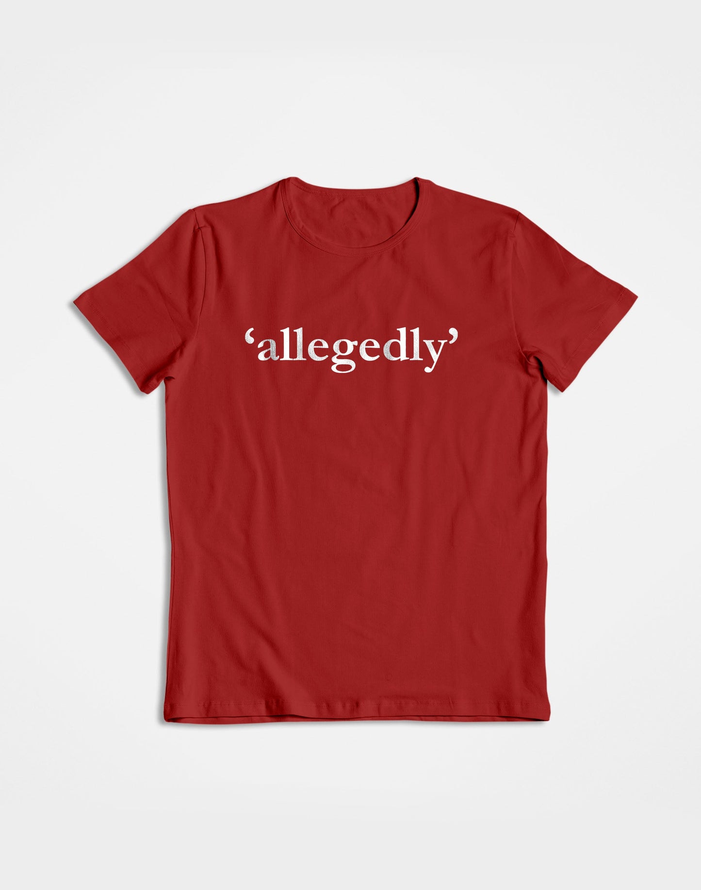 allegedly- Red Round Neck Lawyer T-shirt