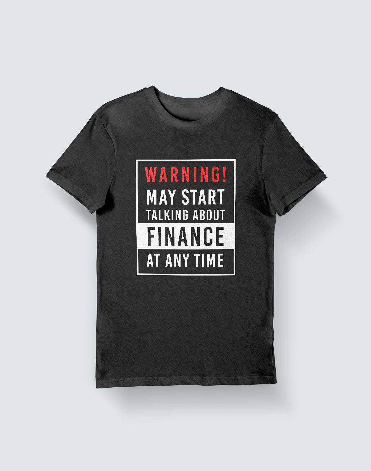 May start talking about finance- Black Round Neck Stock Trading T-shirt