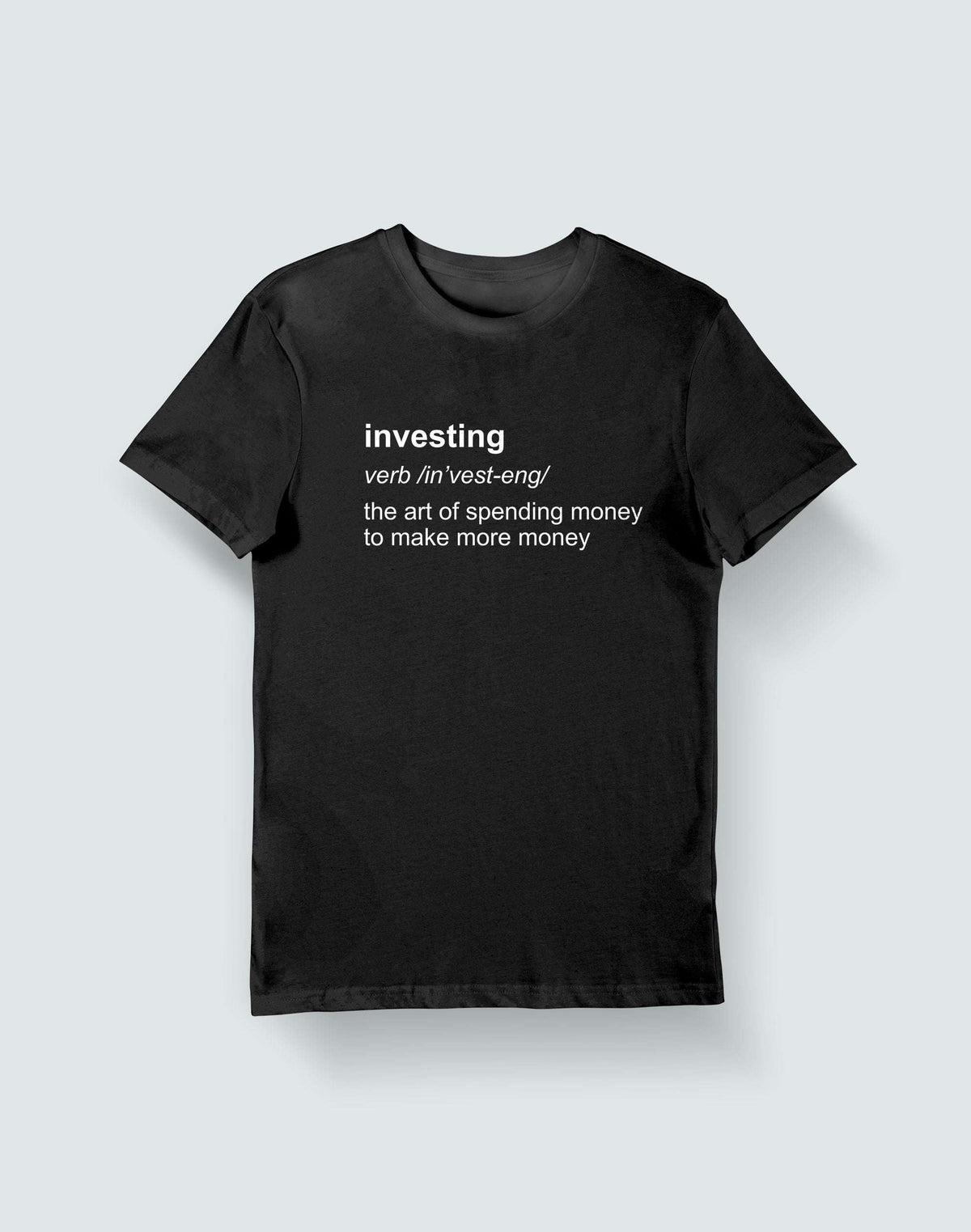 Art of Spending Money- Black Round Neck Stock Trading T-shirt
