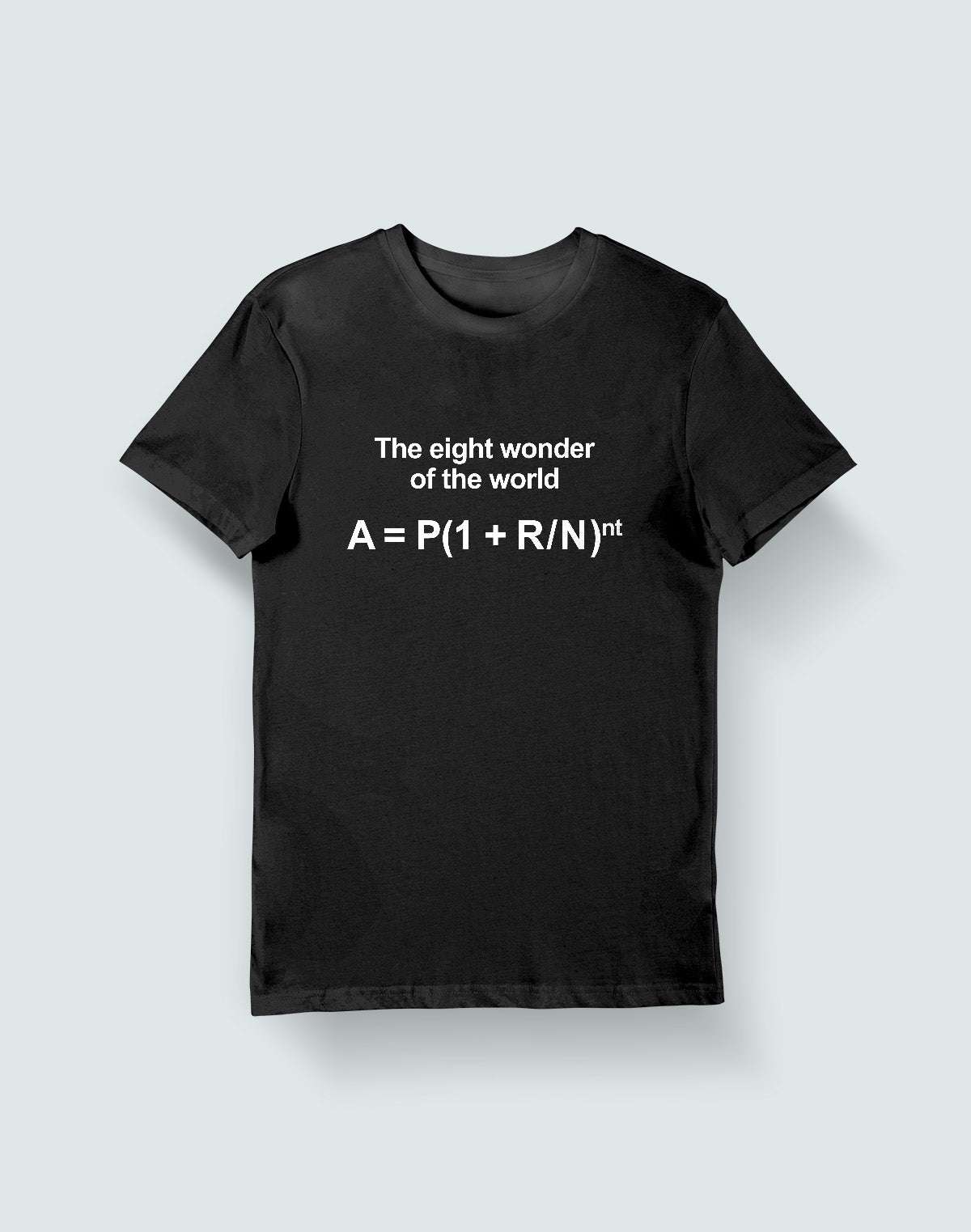 Eight Wonder of the World- Black Round Neck Stock Trading T-shirt
