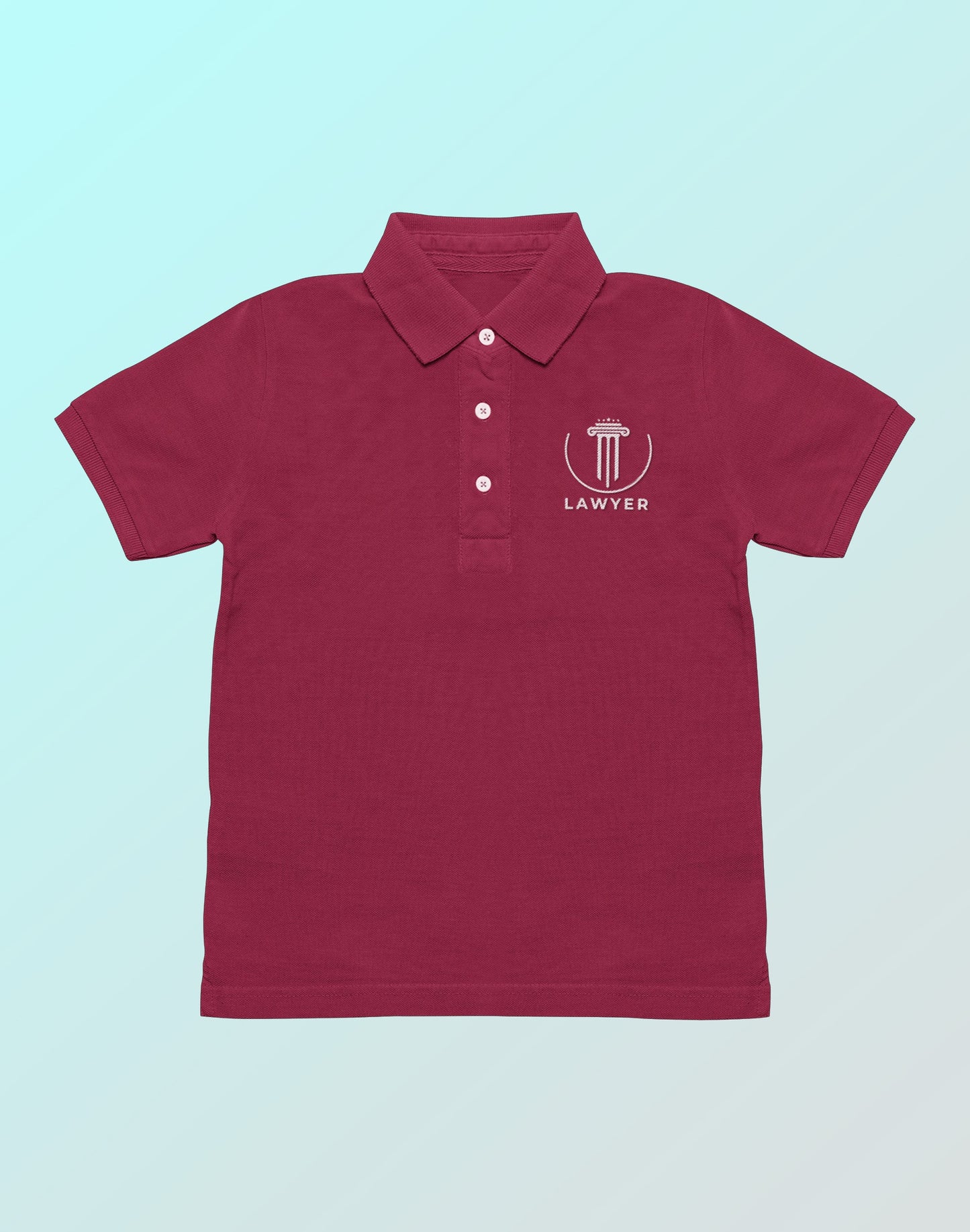 Lawyer Minimal- Maroon Lawyer Polo T-shirt
