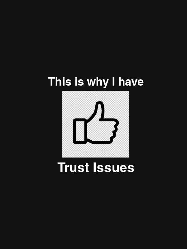 Trust Issues- Black Round Neck UI UX T-shirt