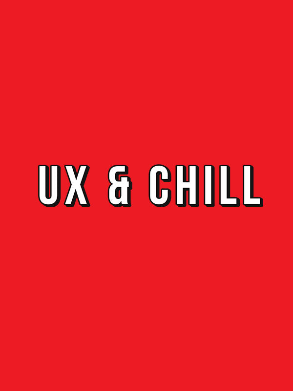 UX & Chill- Red Round Neck UI UX T-shirt