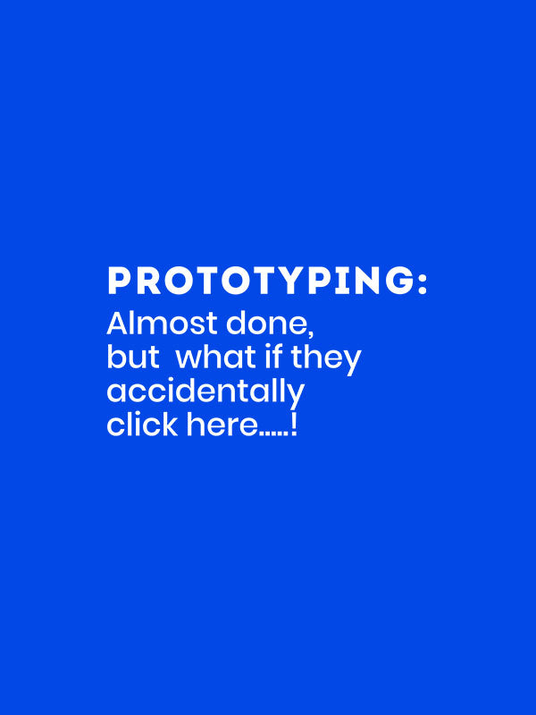 Prototyping- Royal Blue Round Neck UI UX T-shirt
