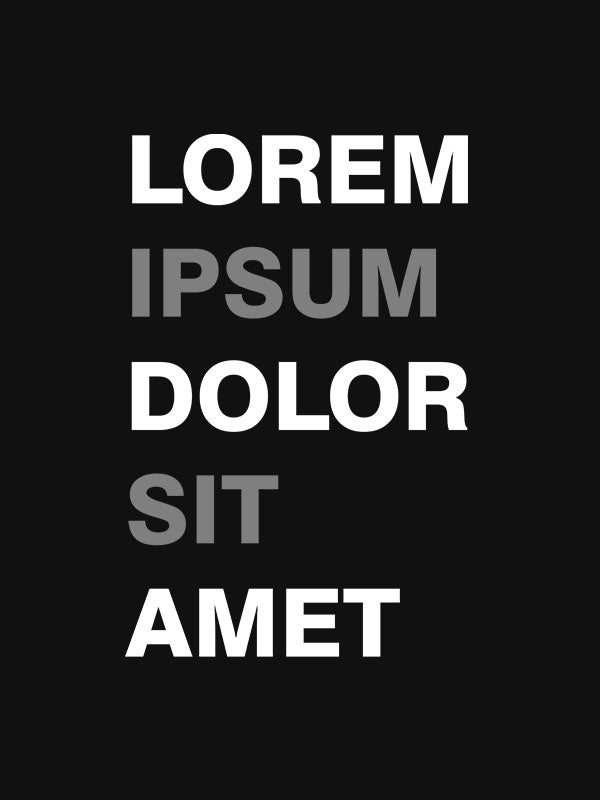 Lorem Ipsum- Black Round Neck UI UX T-shirt