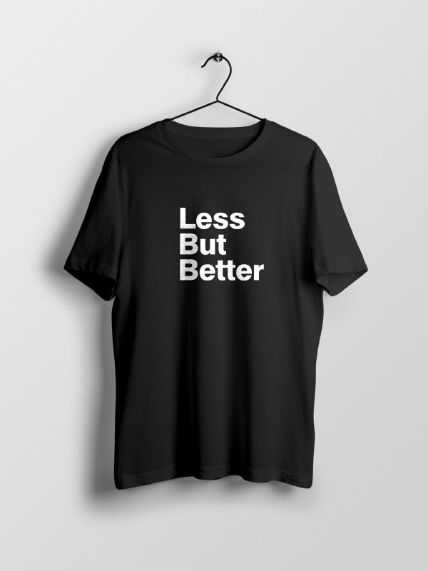 Less But Better- Black Round Neck UI UX T-shirt