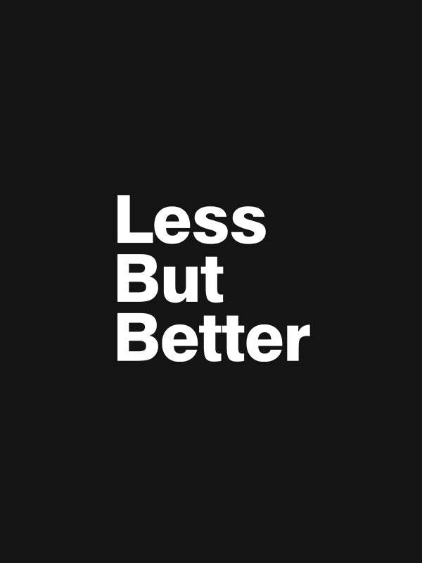 Less But Better- Black Round Neck UI UX T-shirt