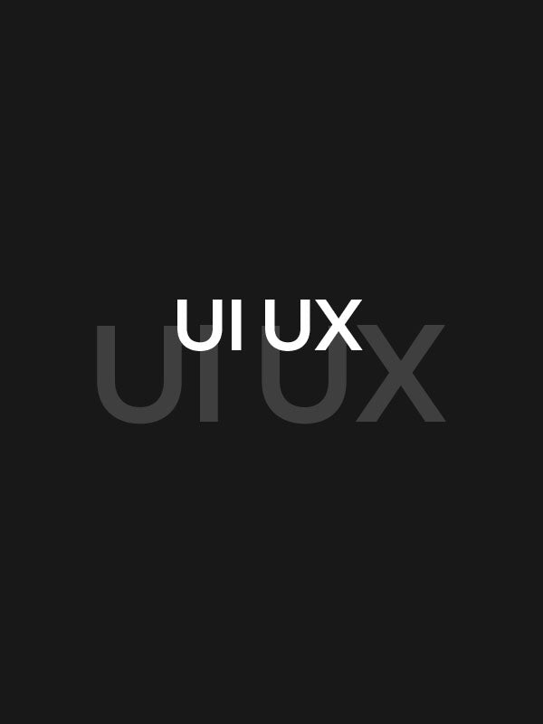 Ui Ux Overlapping Effect- Black Round Neck UI UX T-shirt