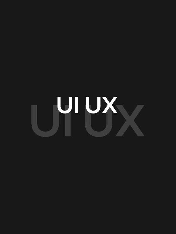 Ui Ux Overlapping Effect- Black Round Neck UI UX T-shirt