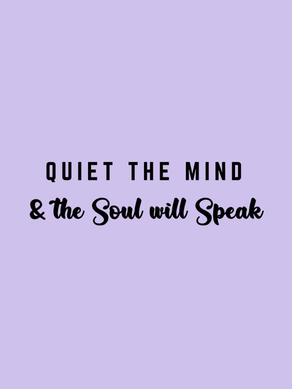 Soul will Speak- Lavender Round Neck Yoga T-shirt