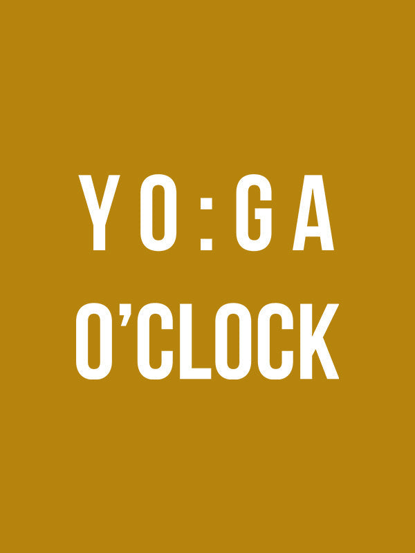 Yoga Clock- Mustard Yellow Round Neck Yoga T-shirt
