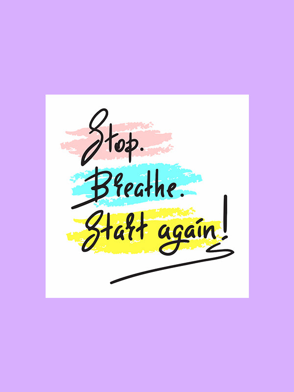 Start Again- Lavender Round Neck Yoga T-shirt
