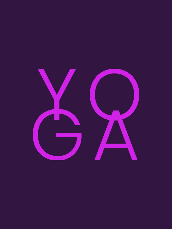 Yoga Word- Purple Round Neck Yoga T-shirt