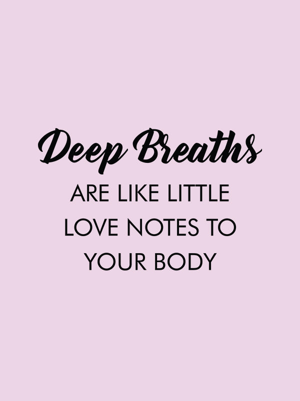 Deep Breaths- Light Pink Round Neck Yoga T-shirt