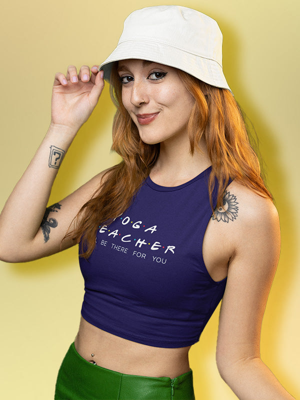 Yoga Teacher- Purple Yoga Crop Tank Top