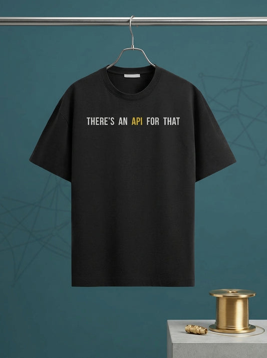 API For That- Black Round Neck Coding T-shirt
