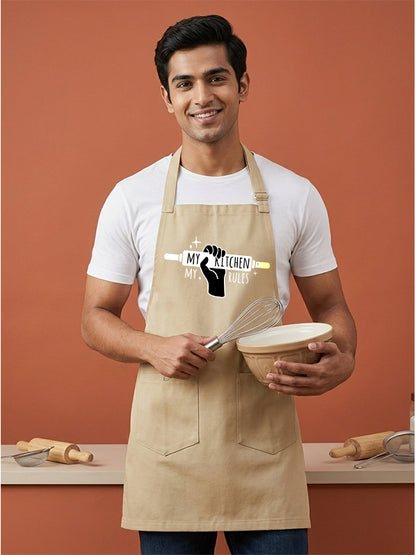 My Kitchen My Rules - Khaki Apron