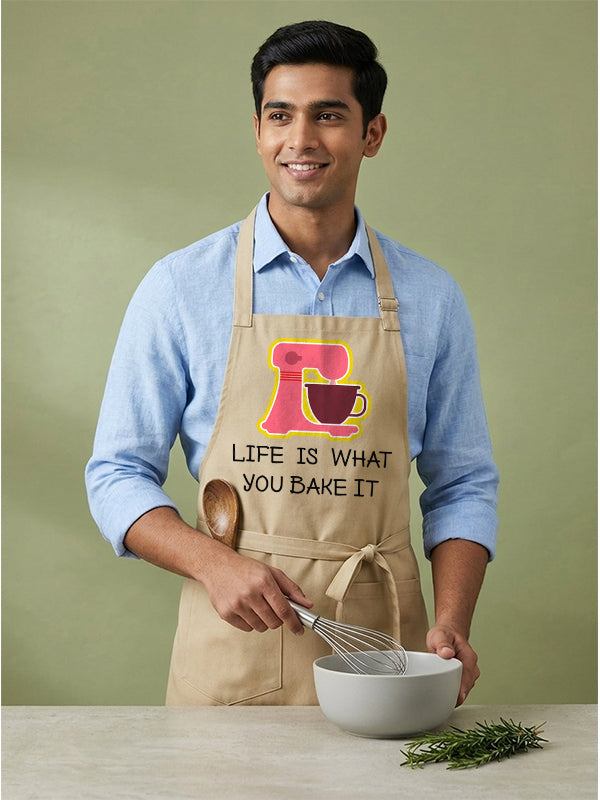 Life is What you Bake - Khaki Apron