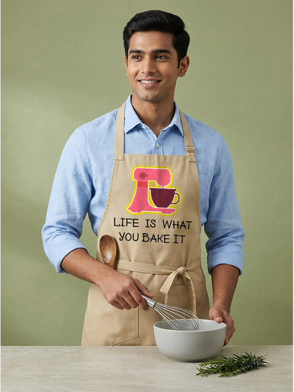 Life is What you Bake - Khaki Apron
