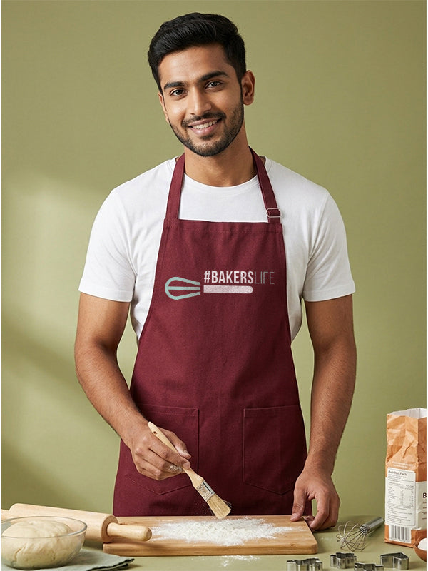 Baker's Life - Maroon Apron