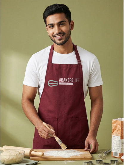 Baker's Life - Maroon Apron