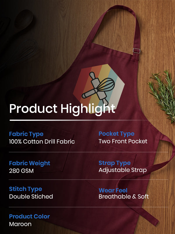 Chef Vintage - Maroon Apron