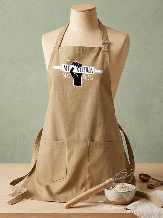 My Kitchen My Rules - Khaki Apron