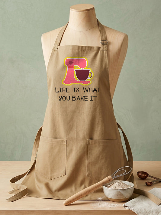 Life is What you Bake - Khaki Apron