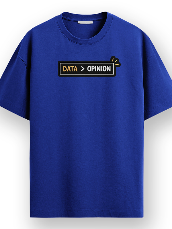 Data Opinion - Royal Blue Corporate Round Neck T-shirt