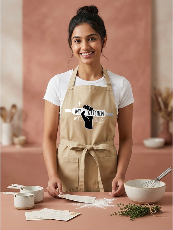 My Kitchen My Rules - Khaki Apron