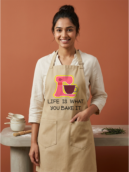 Life is What you Bake - Khaki Apron