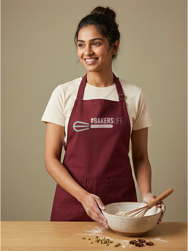 Baker's Life - Maroon Apron