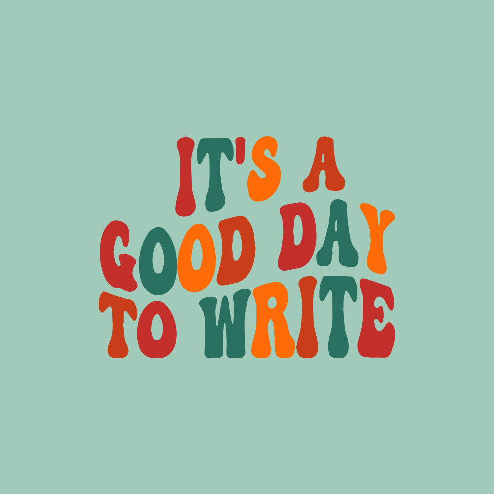 Good Day To Write- Fresh Mint Round Neck Oversized Writer T-shirt