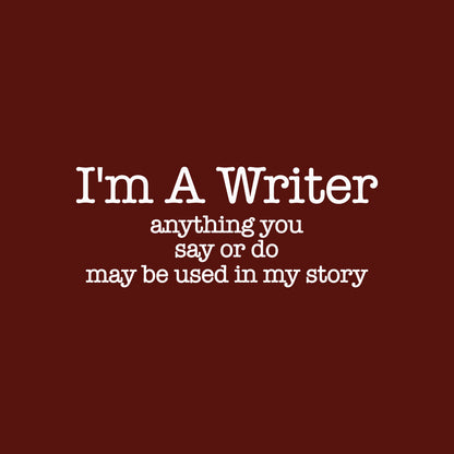 I am a Writer- Maroon Round Neck Oversized Writer T-shirt