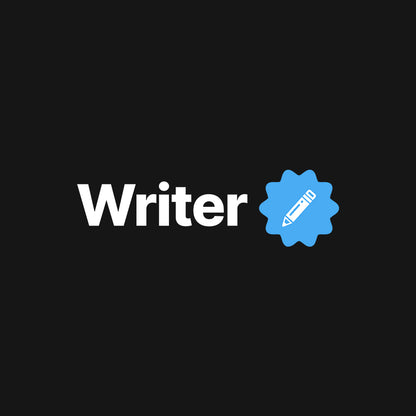 Writer Verified- Black Round Neck, Oversized Writer T-shirt