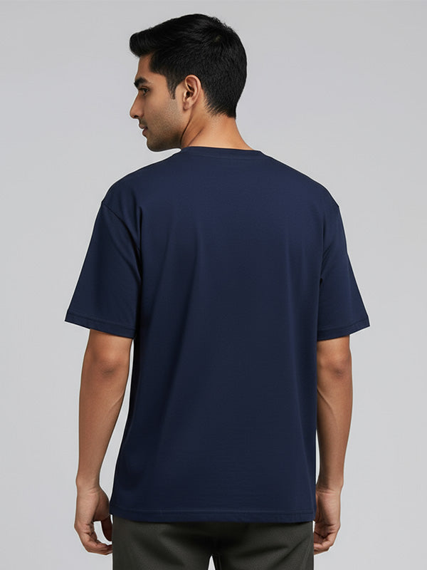 Do you Even React- Navy Blue Round Neck Coding T-shirt