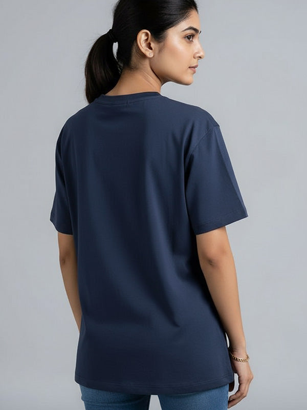 Do you Even React- Navy Blue Round Neck Coding T-shirt
