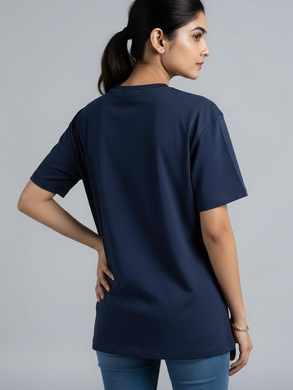 CSS Is Awesome- Navy Blue Round Neck Coding T-shirt