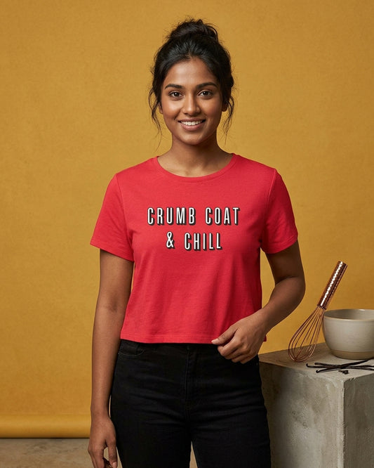 Crumb Coat and Chill - Red Baking Crop Top
