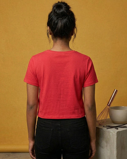 Crumb Coat and Chill - Red Baking Crop Top