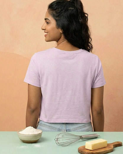 Sugar Butter Flour- Light Pink Baking Crop Top